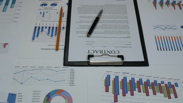 Business Contract On A Desk In A Modern Office alt