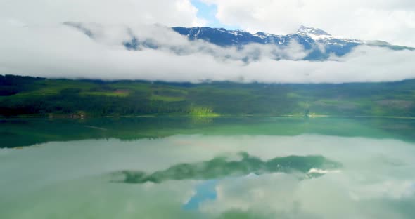 Lake in countryside 4k alt