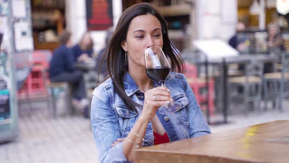 Mature Woman with Glass of Wine alt