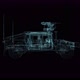 3D Seamless Loop Military armored vehicle Hologram Wireframe - VideoHive Item for Sale
