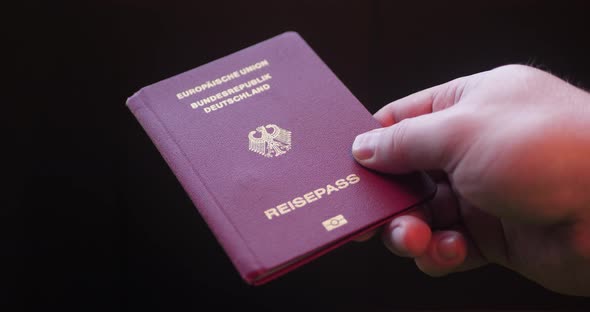 New Biometric German Passport in the Hand