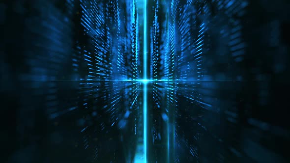 Portal Of Blue Particles. Looped