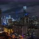 Cars and City Skyline Views of Storm at Night in Toronto - VideoHive Item for Sale