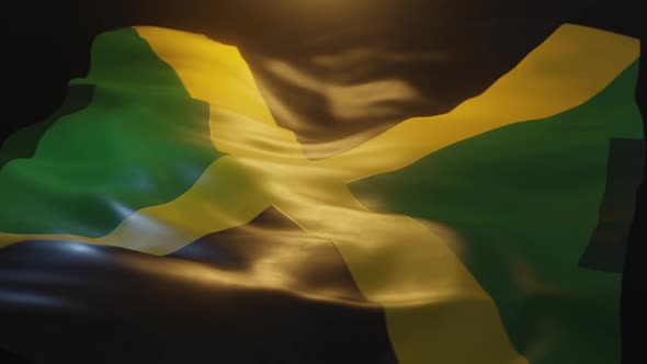 Jamaica Flag Low Angle View