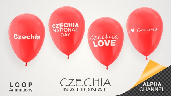 Czechia National Day Celebration Balloons alt