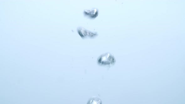 Water Bubbles Going Up In White Background alt