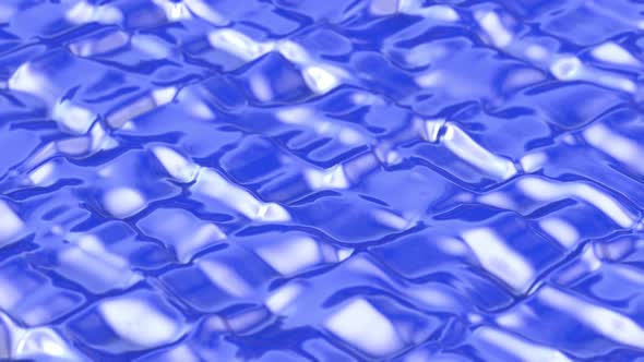 Glossy Blue Metallic Surface Wave Loop alt