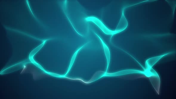 Visualization of an object moving on a green blue background. alt