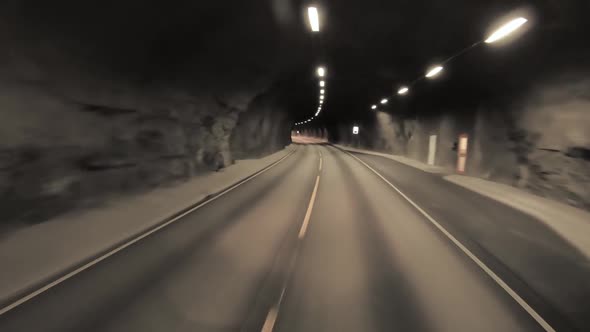 Car Rides Through the Tunnel Point-of-view Driving alt