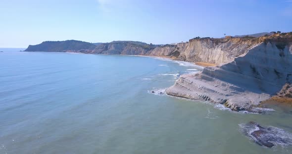 Aerial photo Stair of the Turks in Italian Scala dei Turchi alt