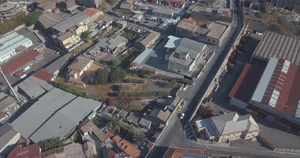 aerial view of Catania city near the main Cathedral alt