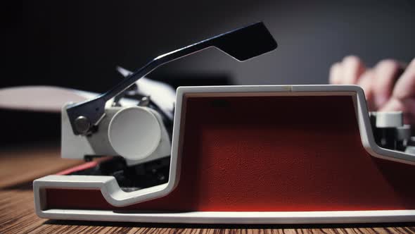 Vintage Red Typewriter alt