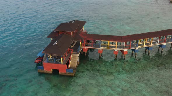 The morning view of a jetty in Perhentian Islands