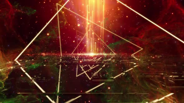 Light Neon Nebula Background Loop alt