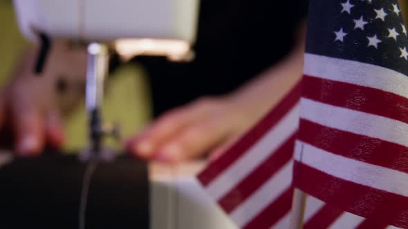 American Flag In A Tailoring Shop 28