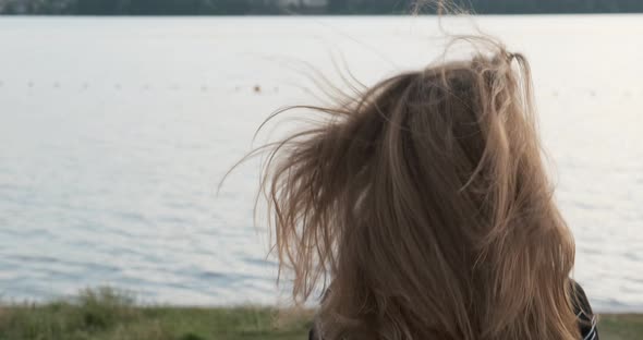 Follow Me, Young Smilling Running Girl Asking You To Follow Her alt