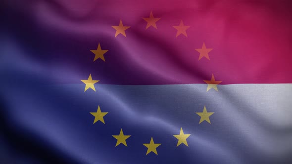 EU Monaco Flag Loop Background 4K