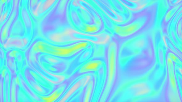 Multicolored waves of fluorescent pigment swirling and dissolving while forming bright abstract alt