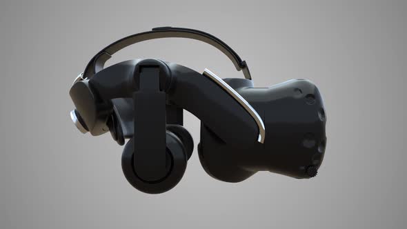 3D VR Head Set Orbit Seamless Loop with Alpha Matte alt