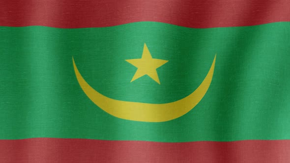 The National Flag of Mauritania