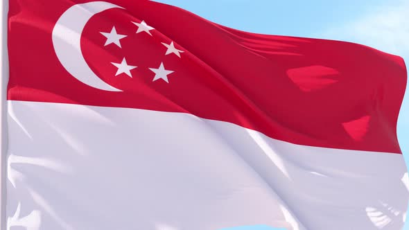 Singapore Flag Looping Background
