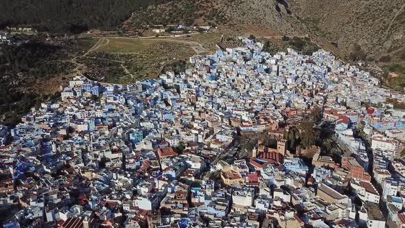 Aerial View of Medina Blue Old City Chefchaouen alt