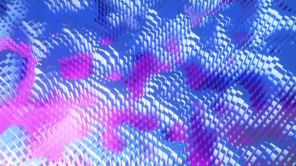 Colorful Wave Of Growing Rectangular Bars Motion Graphics Background