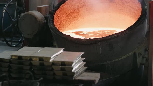 Pouring Of Molten Iron