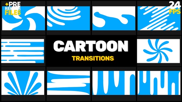 Cartoon Transitions Pack // Motion Graphics