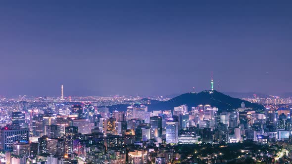 Seoul City Skyline at night South Korea