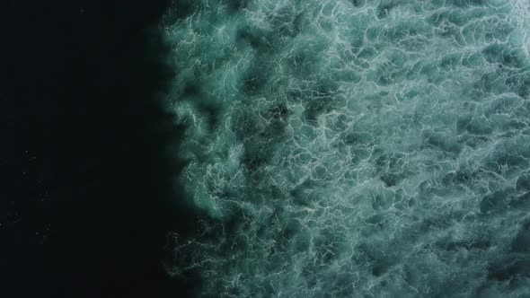 Abstract Top Down Foamy Ocean Waves, Stock Footage | VideoHive