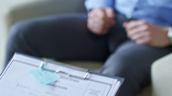 Man Talking during Job Interview alt