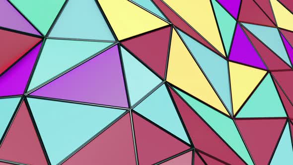 Triangle Poly Pattern Abstract Colorful Background