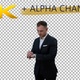 A man adjusts his watch in a classic suit chroma key - VideoHive Item for Sale