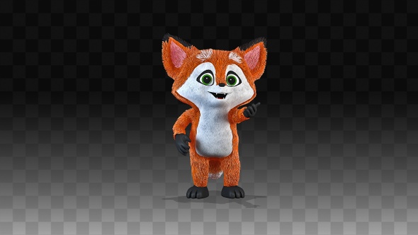 Little Fox  Is Sending A Kiss 