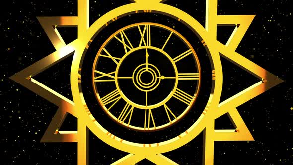 Golden Clock Background