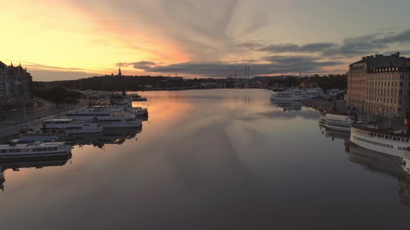 Stockholm Nybroviken at Sunrise