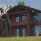 Young Athletic Girl Makes Lateral Slopes on Plot of Country House - VideoHive Item for Sale