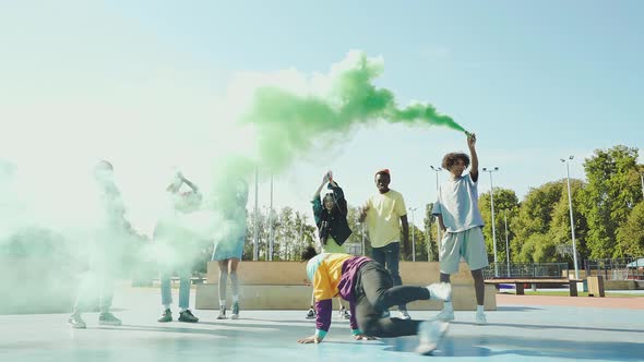 group of teens having fun alt