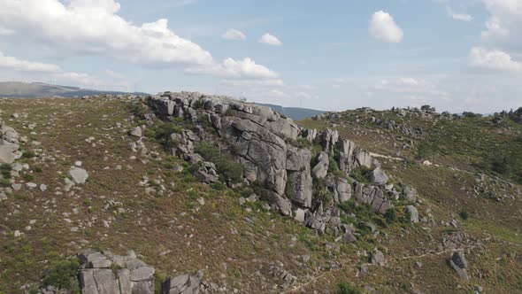 Peneda-Geres National Park in Portugal. Aerial drone view