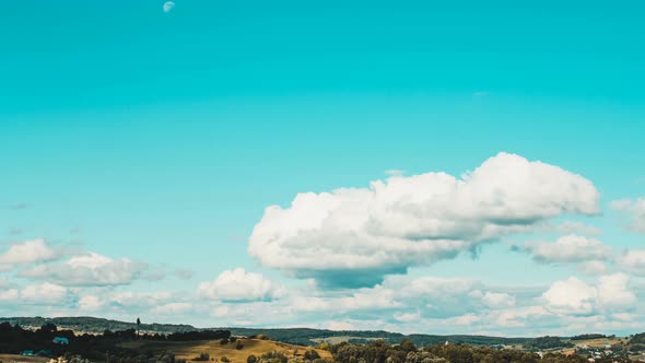 Flight through the clouds of paradise 4k timelapse video without birds and in