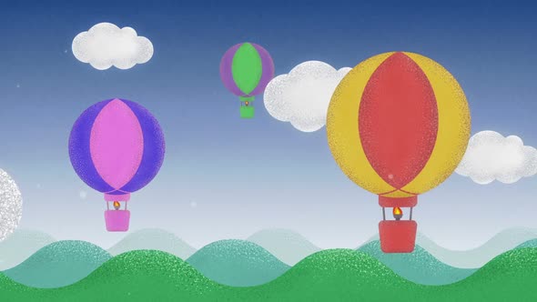 Cartoon Sky & Clouds Background alt