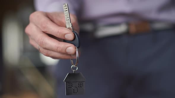 Key to a New Home. Blurred Background
