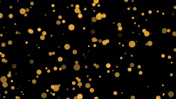 Shining glow golden dust particles sparkle on black background 4K Video Birthday, Anniversary