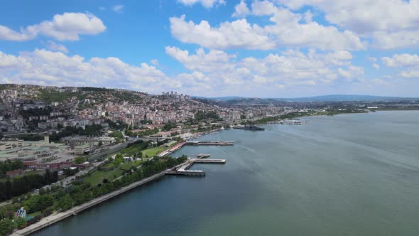 aerial canal city landscape alt