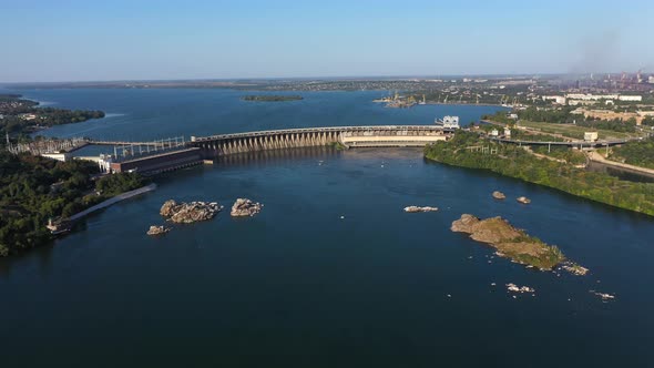 Panorama Zaporozhye of an Industrial City in Ukraine  alt