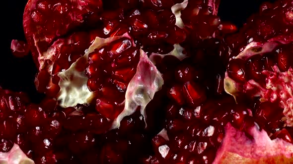 Pomegranate on a Black Background alt