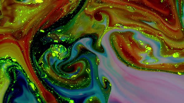 Psychedelic Spreading Paint Swirling And Explosion alt