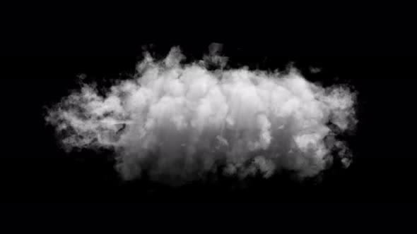 Cloud Isolated On black Background With Alpha