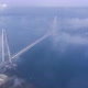 Aerial hyperlapse video of Yavuz Sultan Selim Bridge on a foggy day in Istanbul, Turkey. - VideoHive Item for Sale
